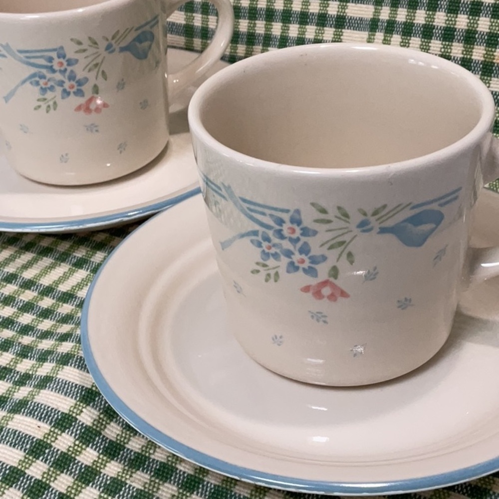 2 Corelle Symphony cup and saucer sets. Never used.